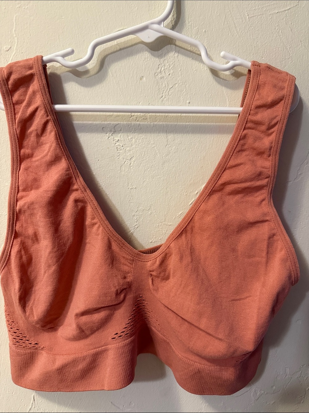 Seamless Scoop-Neck Sleep Bra - Dusty Rose